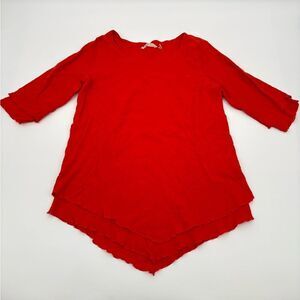 Soft surroundings | tiered Red Women's Top | medium